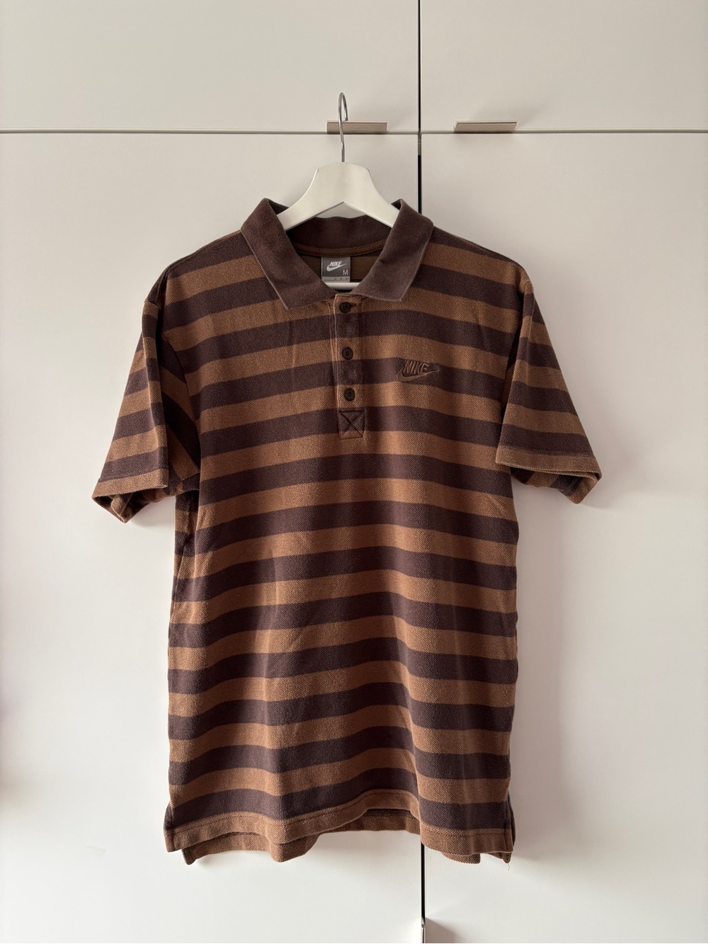 Y2K Nike Swoosh Striped Polo